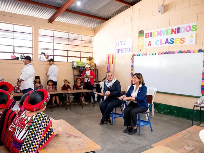 Autoridades inauguran el Ciclo Escolar 2024 en Cerro de Oro, Sololá