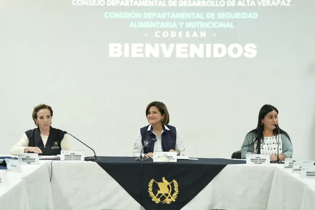 CODESAN: Vicepresidenta conoce avances en la lucha contra la desnutrición aguda en Alta Verapaz